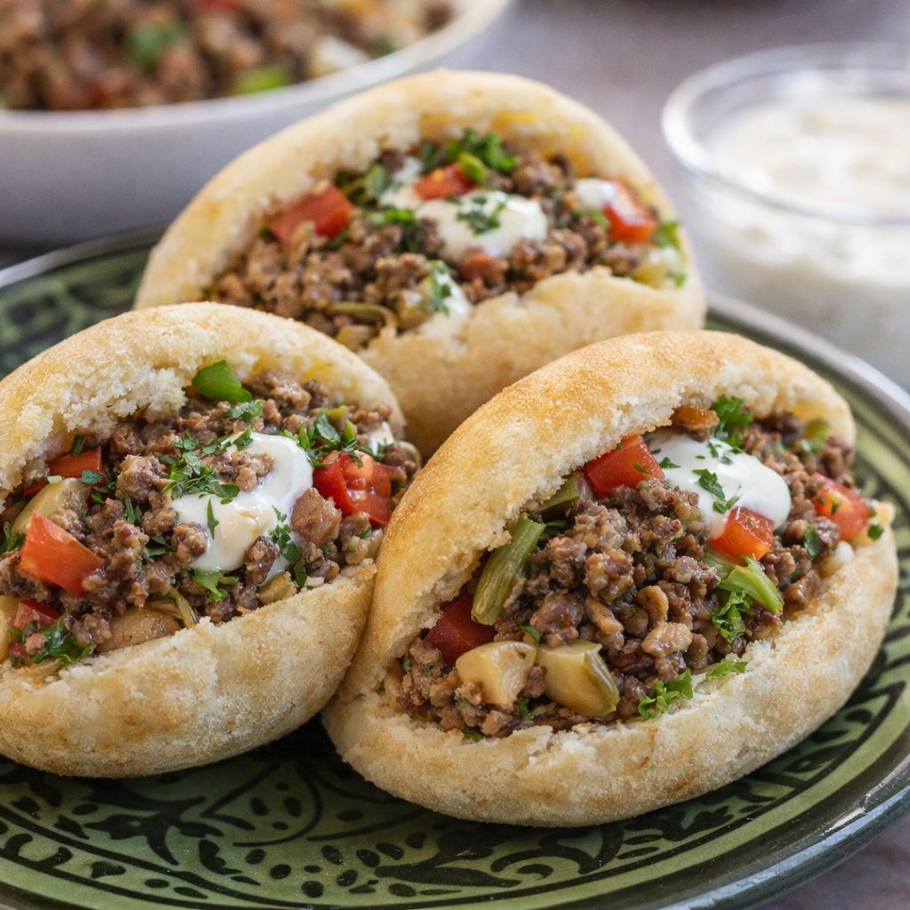 Mini Batbouts Farcis (Viande hachée)